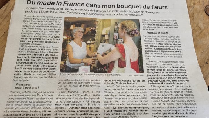 Du « Made in France » dans les bouquets.