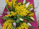Bouquet Tulipes, Mimosa.