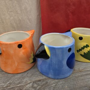 Cache pot "Perroquet".