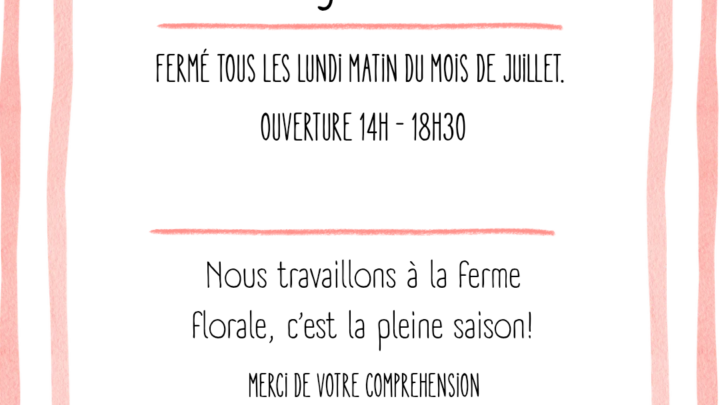 Changements d&rsquo;horaires en juillet